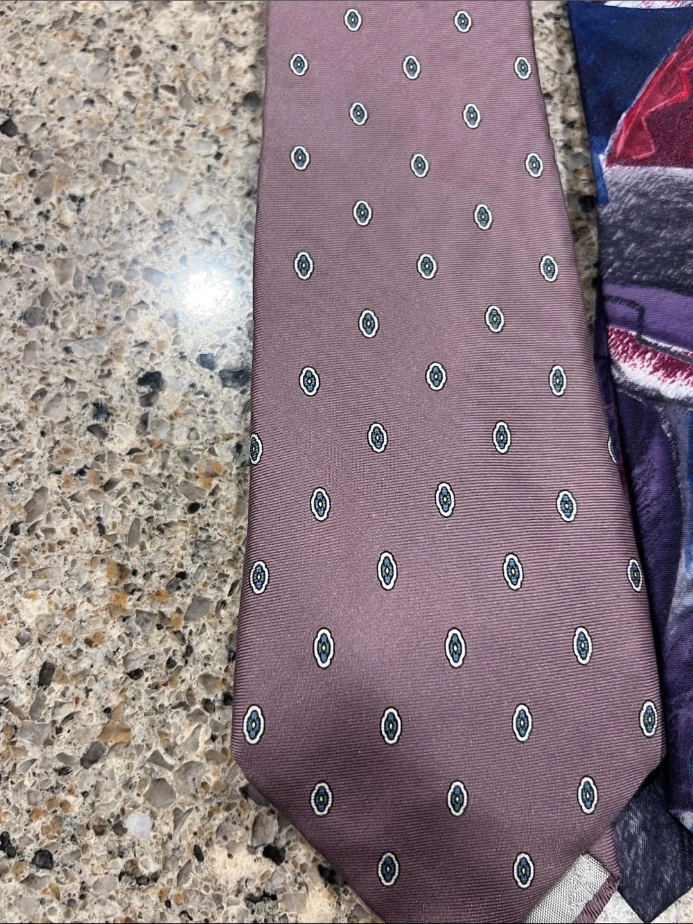 Assorted Men's Patterned Ties Dior Ralph Lauren - Multi-Color lot of 7 used z24